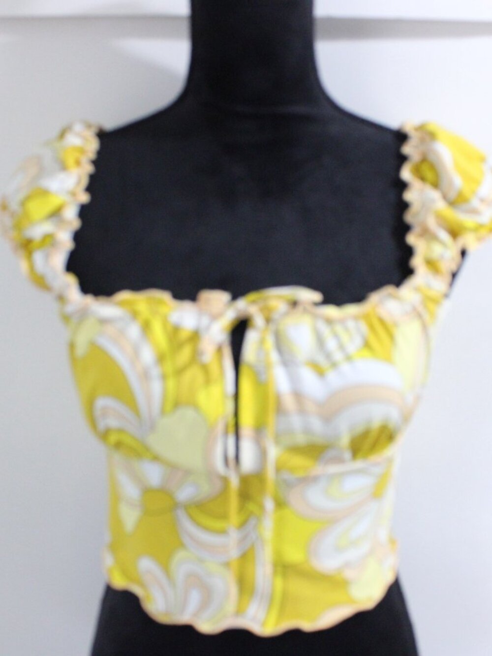 Urban Outfitters, Yellow Paisley Summer Top, Size Medium